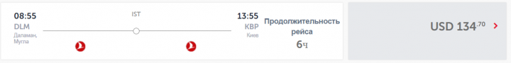 Turkish Airlines будет летать из Киева в Даламан (инфографика)