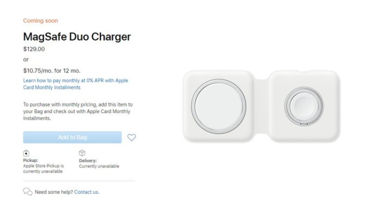Apple раскрыла цену MagSafe Duo Charger