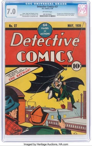 Первый комикс о Бэтмене продали на аукционе за рекордные  ,5 млн