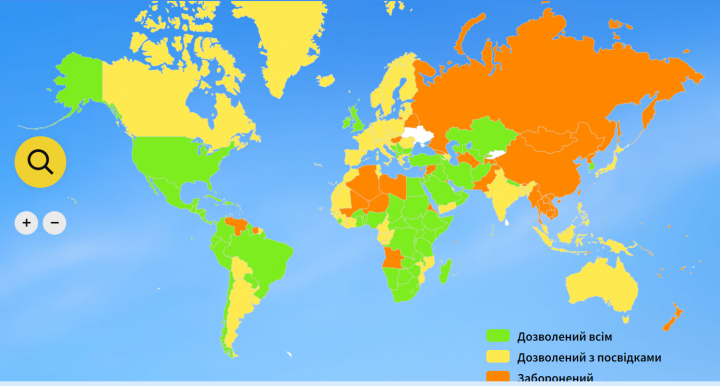Кулеба назвал количество открытых для въезда украинцев стран (карта)