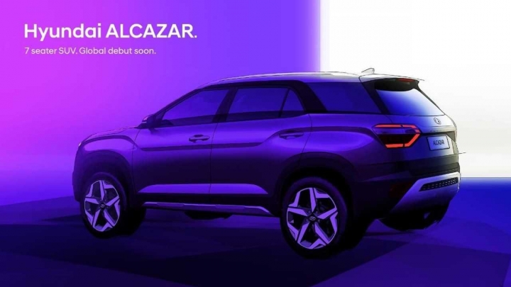 Hyundai Alcazar: производитель показал новый семиместный кроссовер на первом фото