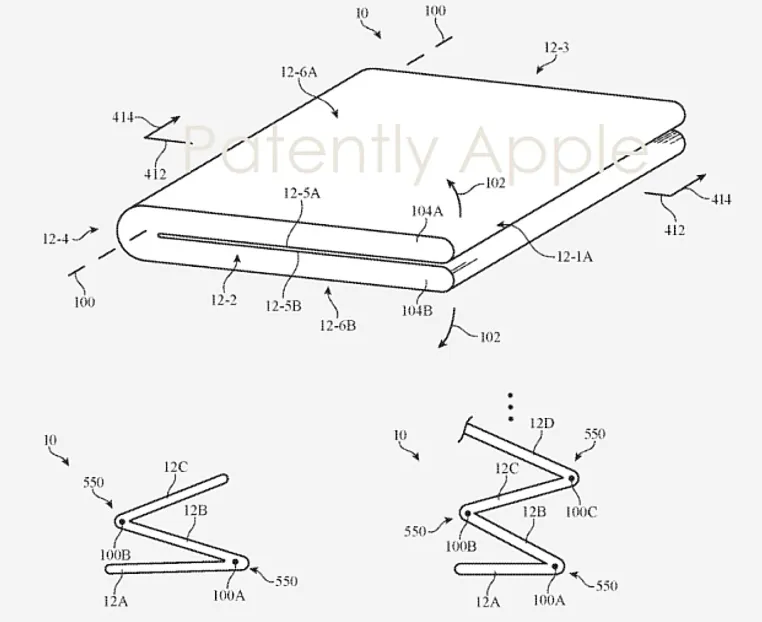 Apple запатентовала дизайн сгибаемого смартфона с оригинальной конструкцией