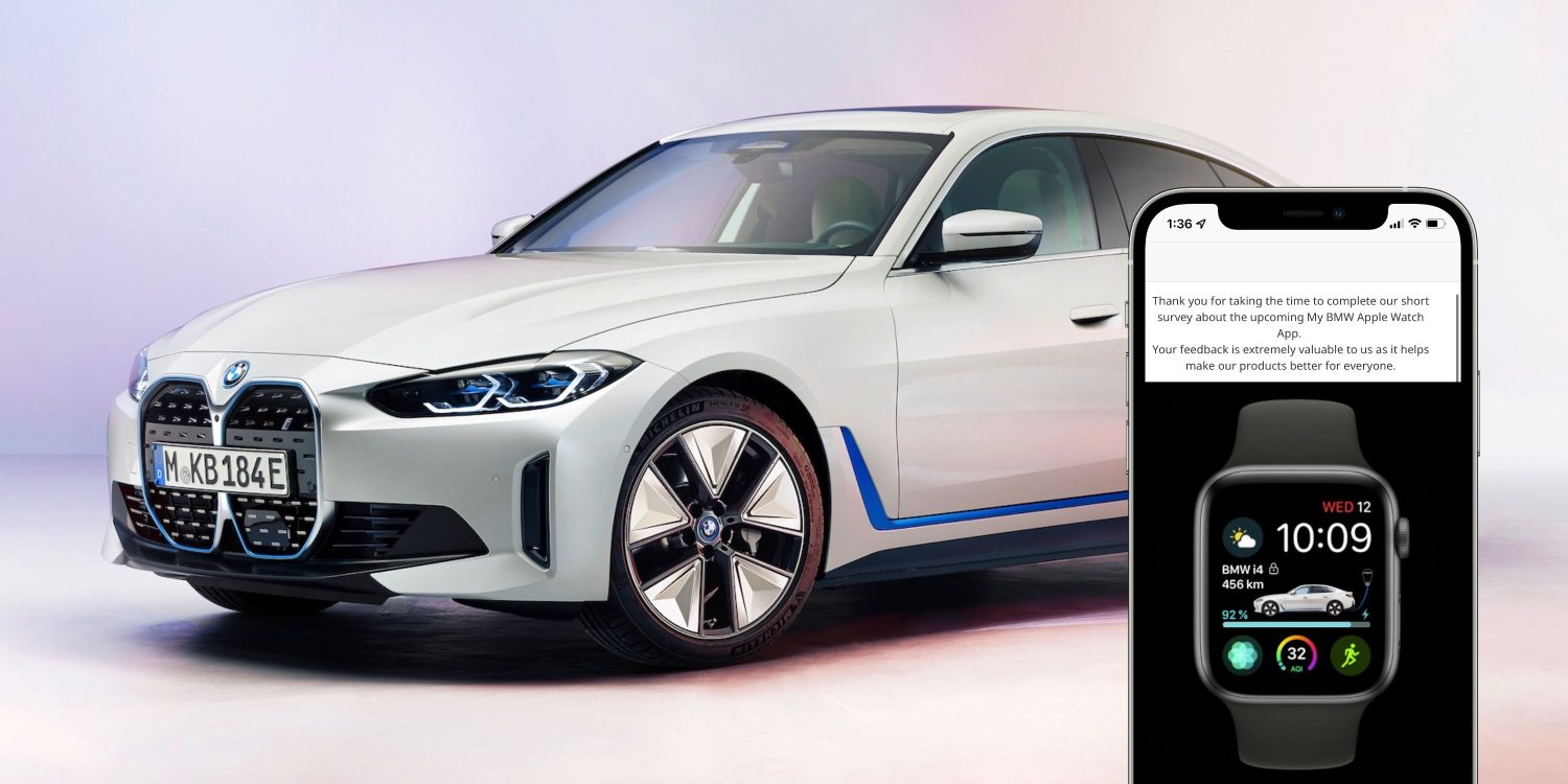 BMW готовит приложение Apple Watch для управления электромобилем BMW i4
